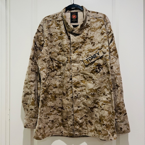 US Marine Corps MCCUU Desert Marpat Blouse Jacket USMC Military Large Long  - Picture 1 of 16